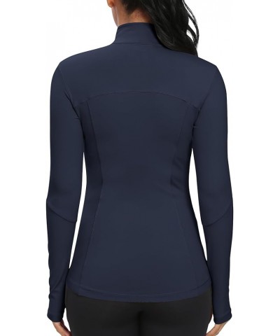 Workout Jackets for Women, Full Zip Slim Fit Lightweight Athletic Running Sports Track Jacket with Pockets 1-navy $21.60 Jackets