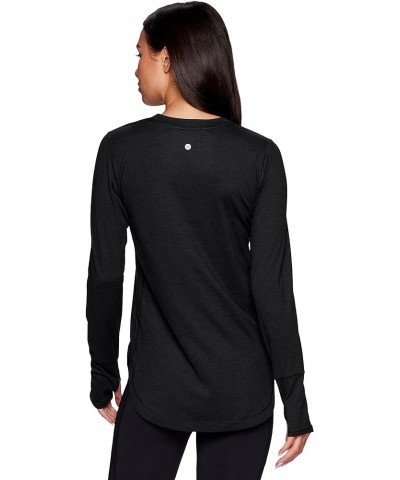 Active Women's Fashion Athletic Yoga Long Sleeve Super Soft T-Shirt F22 Black Heather $11.37 Activewear