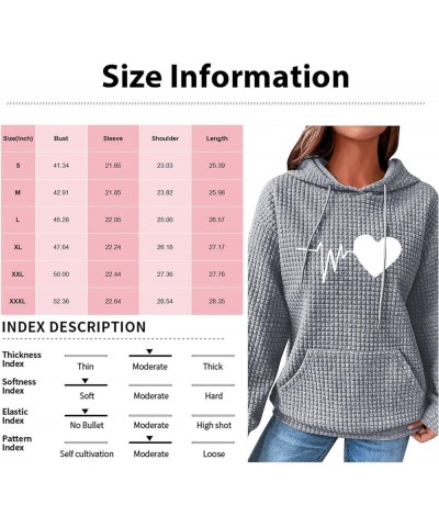 Loose Fit Hoodies For Women 2023 Fall Fashion Sweatshirt Tops Casual Long Sleeve Hooded Blouse Heart Print Pullover 05-gray $...