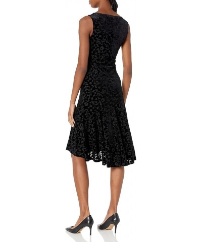 Women's High Neck Trumpet Hem Midi Dress Depe Black $29.89 Dresses