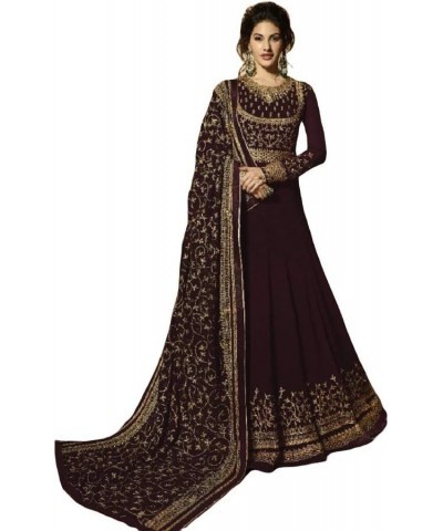 Ready to Wear Indian/Pakistani Ethnic Wear Bollywood Party/Wedding Wear Long Anarkali Suit Salwar Suit for Womens Brown $26.0...