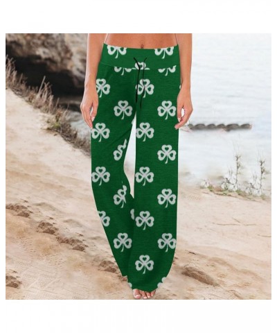 Saint Patricks Day Outfit Women Shamrock High Waist Workout Fashion Bottoms Trousers Lucky Cute Funny Pants E-camouflage $7.6...