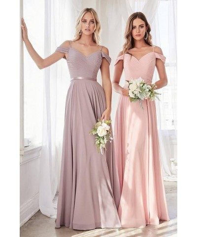 Off The Shoulder Chiffon Bridesmaid Dresses Long Spaghetti Straps A Line Formal Party Dress Coral $35.28 Dresses