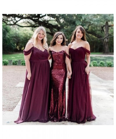 Off The Shoulder Chiffon Bridesmaid Dresses Long Spaghetti Straps A Line Formal Party Dress Coral $35.28 Dresses