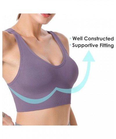 Sports Bra for Women Padded Medium Support Criss Cross Strappy Bras Seamless High Impact Yoga Exercise Athletic Bras Green Re...