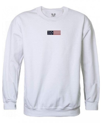 Graphic Crewneck Sweatshirt White US Flag 1 $7.04 Activewear