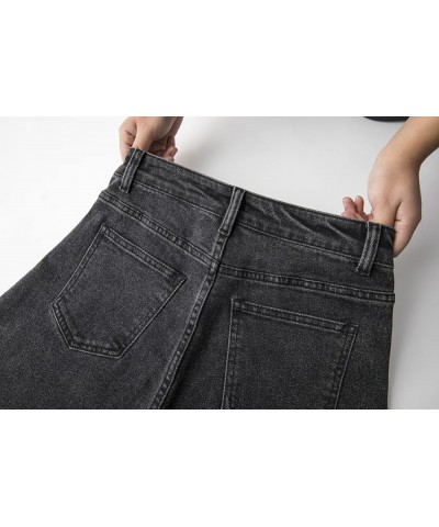 Plus Size Tapered Jeans for Women Thin Petite Full Length Mom High Waist Stretchy Loose Harem Pants Black $20.25 Jeans