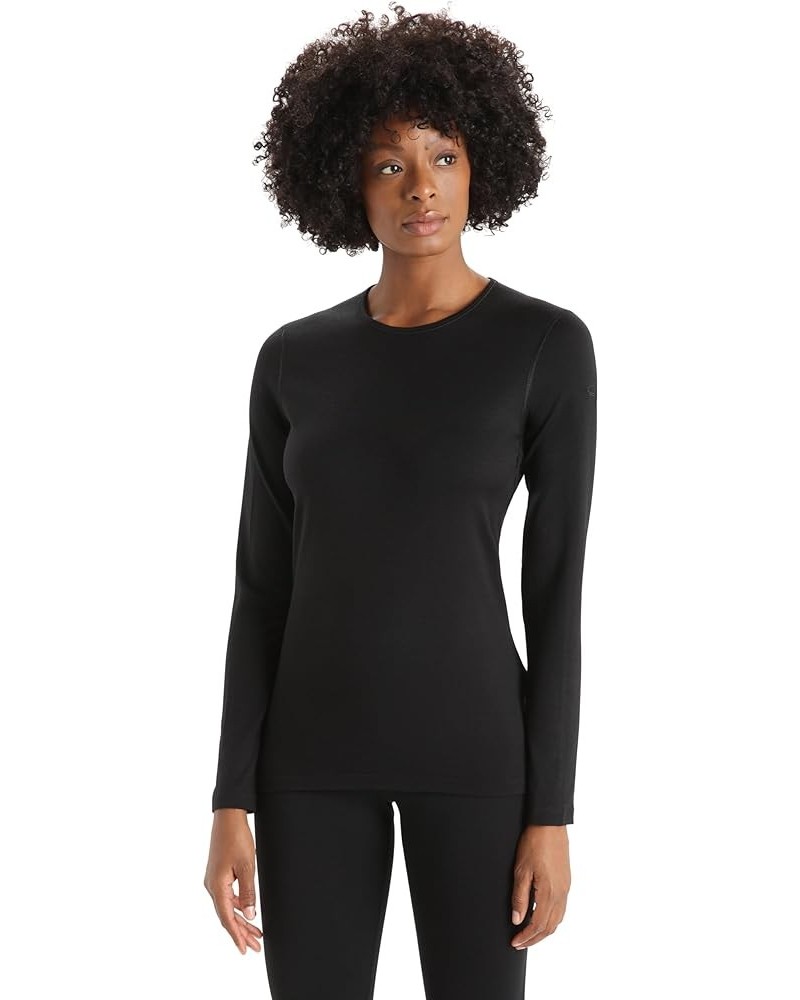 Icebreaker, 200 Oasis Lichen Long-Sleeve Crewe Top - Women's Black X-Small $45.42 Activewear