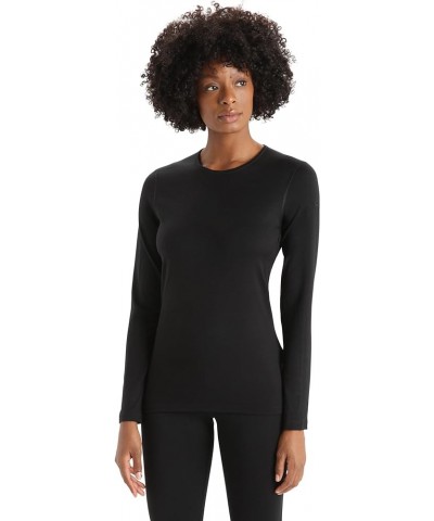 Icebreaker, 200 Oasis Lichen Long-Sleeve Crewe Top - Women's Black X-Small $45.42 Activewear