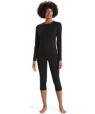 Icebreaker, 200 Oasis Lichen Long-Sleeve Crewe Top - Women's Black X-Small $45.42 Activewear