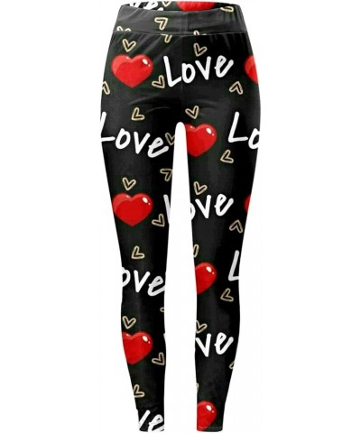 Valentines Day Leggings for Women, Valentines Day Tights with Red Heart Sexy Leggings Skinny Pant Sweet Heart Pants 04-black ...