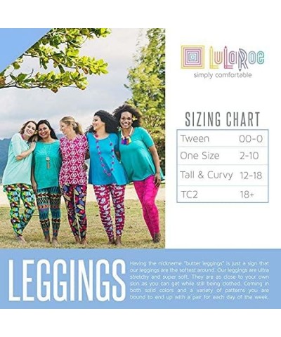 One Size OS Floral Buttery Soft Womens Leggings fit Adult Sizes 2-10 OS-4366-AQ Multicoloured $18.13 Leggings