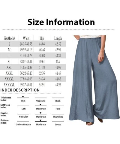 Women's Fall Fashion 2023 Solid Color Stitching Breathable Casual Loose Pants Linen Pants, S-5XL 2-hot Pink $8.63 Pants