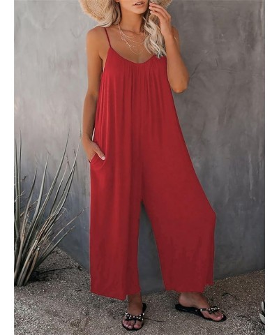 2023 Jumpsuits for Women Comfy Linen Cargo Rompers Summer Sleeveless Baggy Overalls with Pockets Jumpers with Big Pockets 5 R...