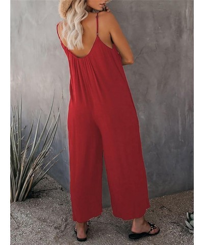 2023 Jumpsuits for Women Comfy Linen Cargo Rompers Summer Sleeveless Baggy Overalls with Pockets Jumpers with Big Pockets 5 R...