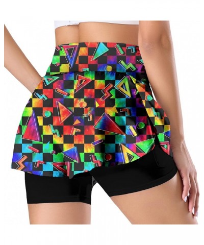 Women's 2 in 1 Flowy Shorts Athletic Running Shorts High Waisted Tennis Workout Shorts Yoga Shorts Liner with Pocket Style-5 ...