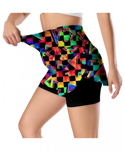 Women's 2 in 1 Flowy Shorts Athletic Running Shorts High Waisted Tennis Workout Shorts Yoga Shorts Liner with Pocket Style-5 ...