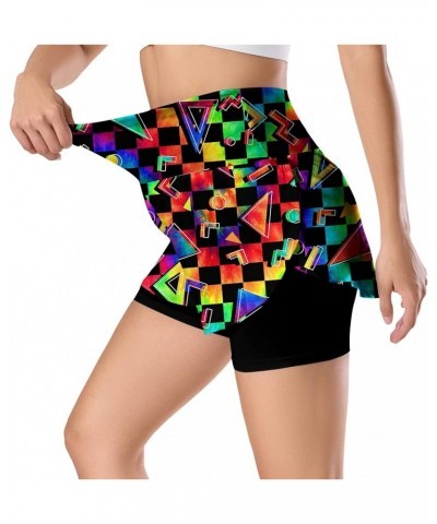 Women's 2 in 1 Flowy Shorts Athletic Running Shorts High Waisted Tennis Workout Shorts Yoga Shorts Liner with Pocket Style-5 ...