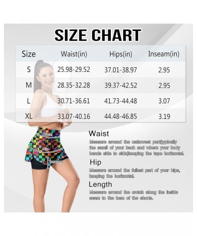 Women's 2 in 1 Flowy Shorts Athletic Running Shorts High Waisted Tennis Workout Shorts Yoga Shorts Liner with Pocket Style-5 ...