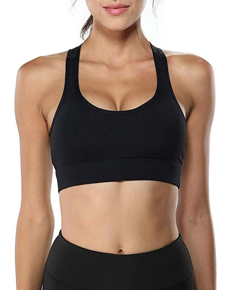 Sports Bras for Women Padded Racerback Bra Fitness Activewear Workout Tank Tops Black $10.79 Lingerie