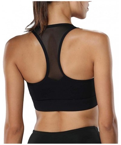 Sports Bras for Women Padded Racerback Bra Fitness Activewear Workout Tank Tops Black $10.79 Lingerie