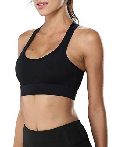 Sports Bras for Women Padded Racerback Bra Fitness Activewear Workout Tank Tops Black $10.79 Lingerie