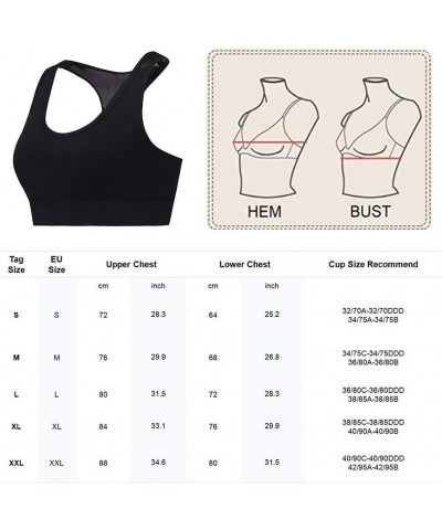 Sports Bras for Women Padded Racerback Bra Fitness Activewear Workout Tank Tops Black $10.79 Lingerie