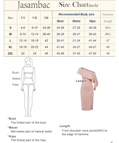 2023 One Shoulder Split Formal Dress for Women Ruffled Sleeve Midi Dress Rose Red $24.47 Dresses