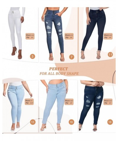 Women Butt Lift 3 Buttons Wide High Waist Stretch Denim Skinny Jeans with Short/Long Inseam Brown $15.40 Shorts