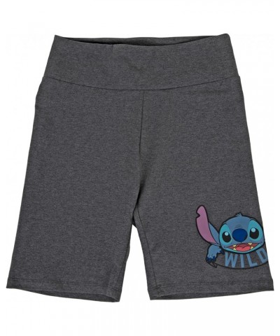 Disney's Lilo and Stitch Team Trouble Stitch Women's Biker Shorts Grey $15.06 Shorts