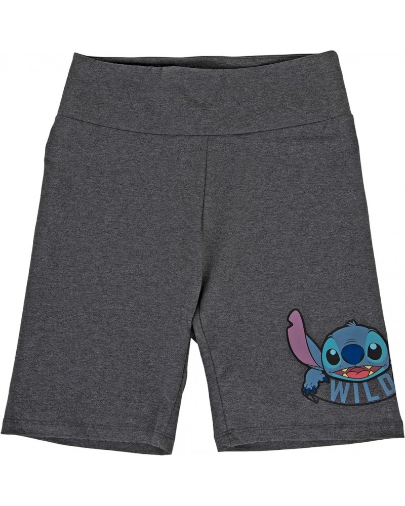 Disney's Lilo and Stitch Team Trouble Stitch Women's Biker Shorts Grey $15.06 Shorts