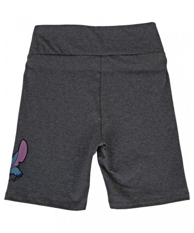 Disney's Lilo and Stitch Team Trouble Stitch Women's Biker Shorts Grey $15.06 Shorts