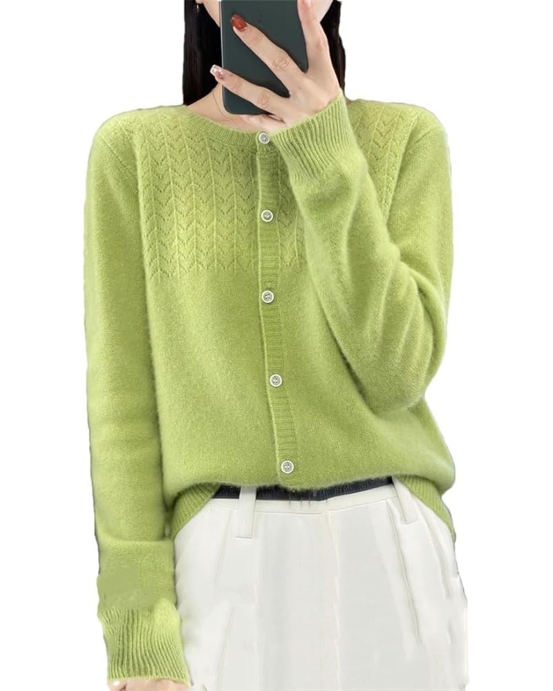 Spring Female O-Neck Hollow Out Wool Sweater Women Knitted Cardigan Knitwear Loose Tops As Show2 $22.13 Sweaters