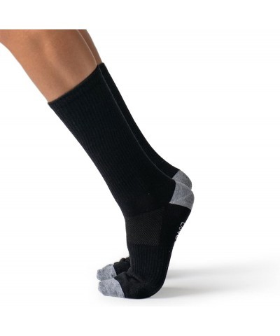 Light Weight Compression Athletic Crew Socks for Women Solid Black $18.23 Activewear