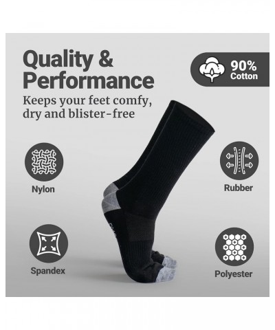 Light Weight Compression Athletic Crew Socks for Women Solid Black $18.23 Activewear