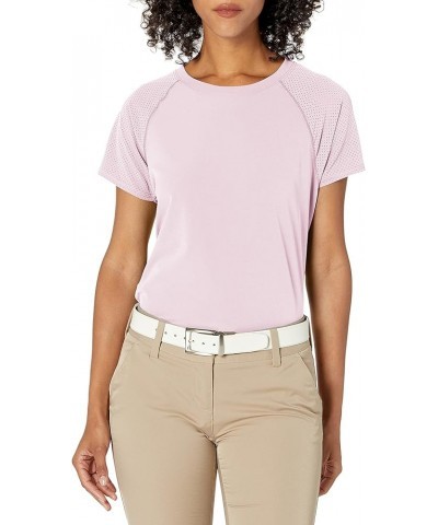 Women's Short Sleeve Response Active Perforated Crew Neck Tee Iced Orchid $18.36 Activewear