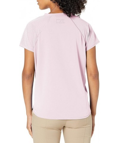 Women's Short Sleeve Response Active Perforated Crew Neck Tee Iced Orchid $18.36 Activewear