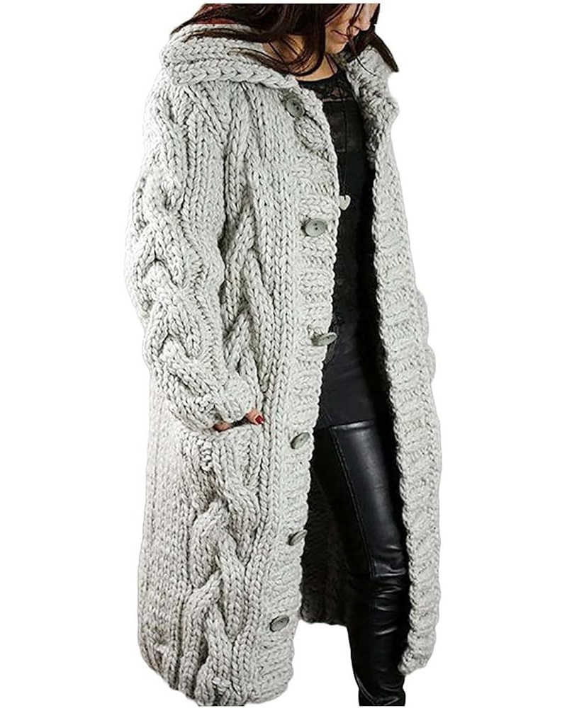 Cardigan Women plus Size 3x Women Coat Single Cardigan Sweater Pocket Hood Large Size Woman Long Cardigan Sweater Grey $20.29...