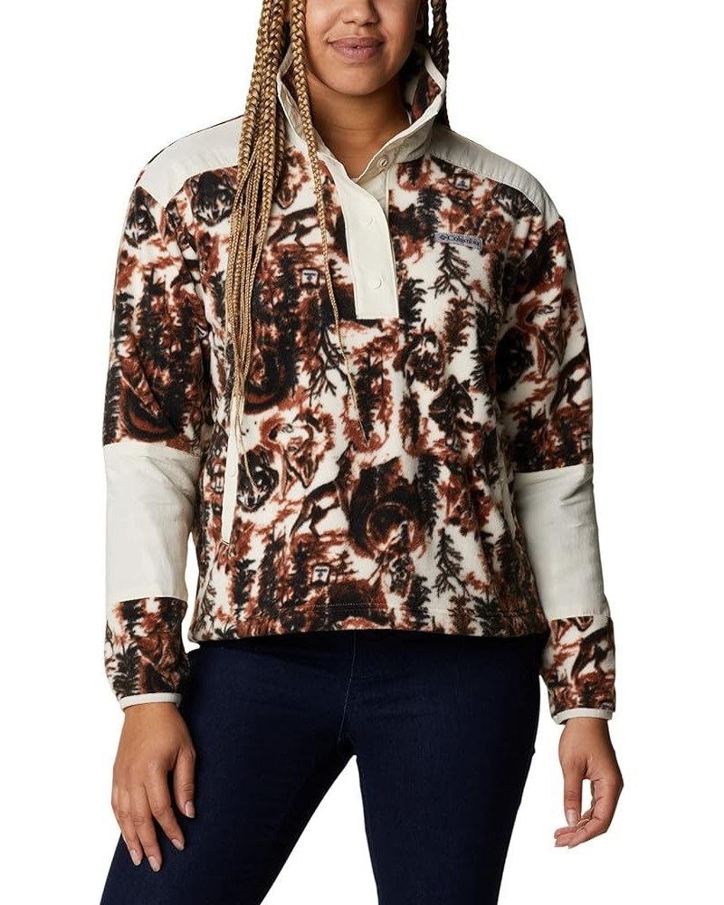 Women's Benton Springs Crop Pullover Chalk Wolfscape/Chalk $26.19 Jackets