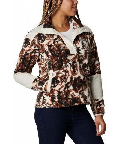 Women's Benton Springs Crop Pullover Chalk Wolfscape/Chalk $26.19 Jackets