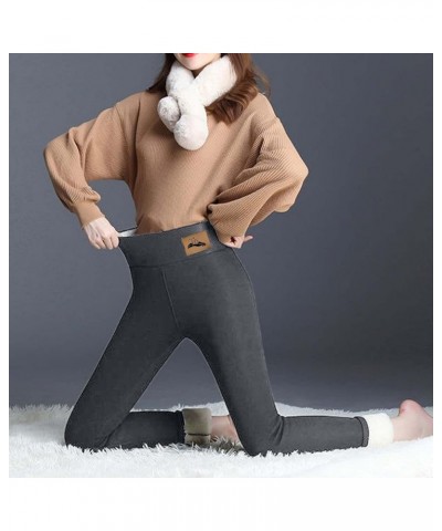 Winter Warm Leggings for Women High Waisted Sherpa Fleece Lined Legging Soft Thermal Velvet Thick Tights Pants 07 Gray $8.44 ...