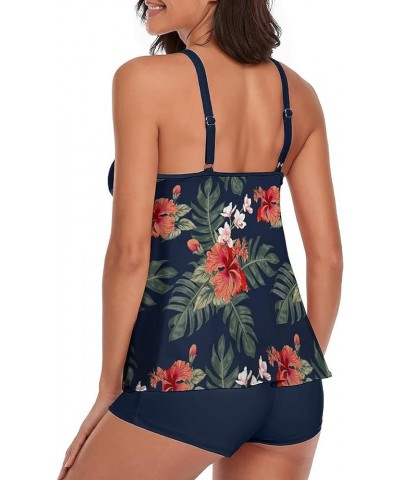 Bathing Suit Women's Swim Shorts High Waisted Bathing Suit Sexy Swimwear Bikini Suit Z3-d-navy $11.19 Swimsuits