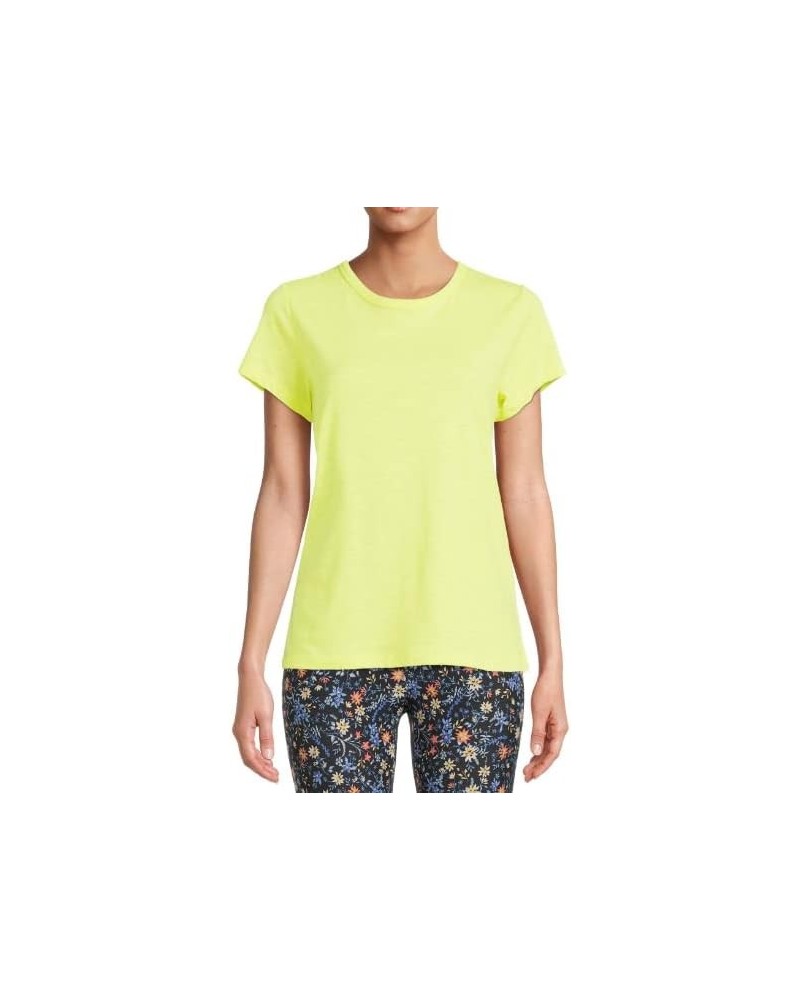 Women's Slub Crew T-Shirt Yellow $10.58 T-Shirts