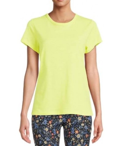 Women's Slub Crew T-Shirt Yellow $10.58 T-Shirts