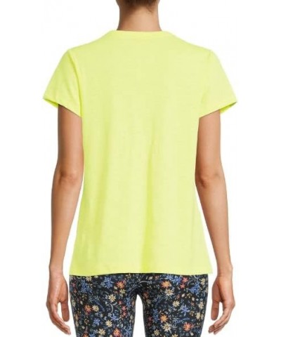 Women's Slub Crew T-Shirt Yellow $10.58 T-Shirts