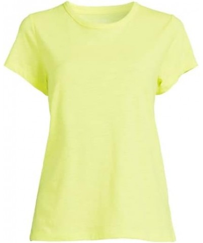 Women's Slub Crew T-Shirt Yellow $10.58 T-Shirts