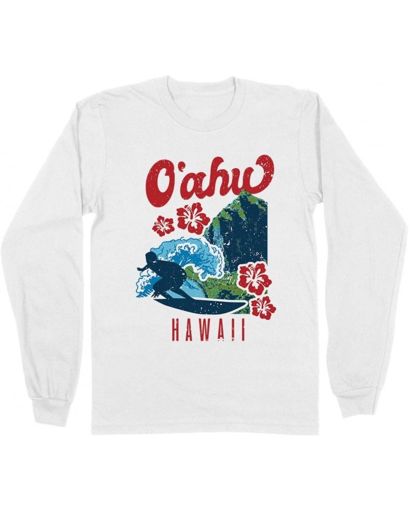 Vacation O‘AHU Long Sleeve Shirt Unisex White $14.81 T-Shirts