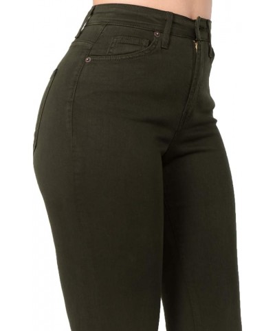 Women's High Waist Super Stretch Premium Fabric Basic Skinny Jeans Olive Ah1005 $16.23 Jeans