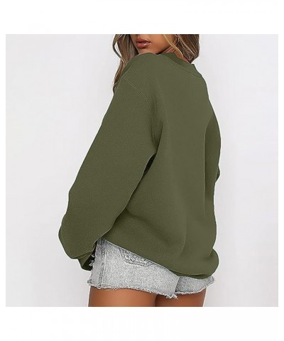 Oversized Crewneck Sweatshirt Women Fall Fashion 2023 Long Sleeve Drop Shoulder Hoodie Sweatshirts Casual Pullover Tops G010-...