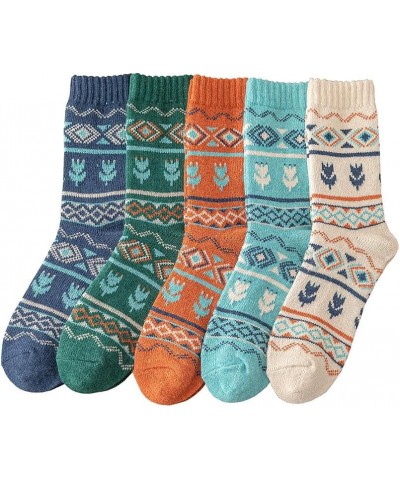 5 Pack Winter Socks For Men Women Couple Socks Thick Warm Soft Free Size 6-11 01 $11.22 Activewear